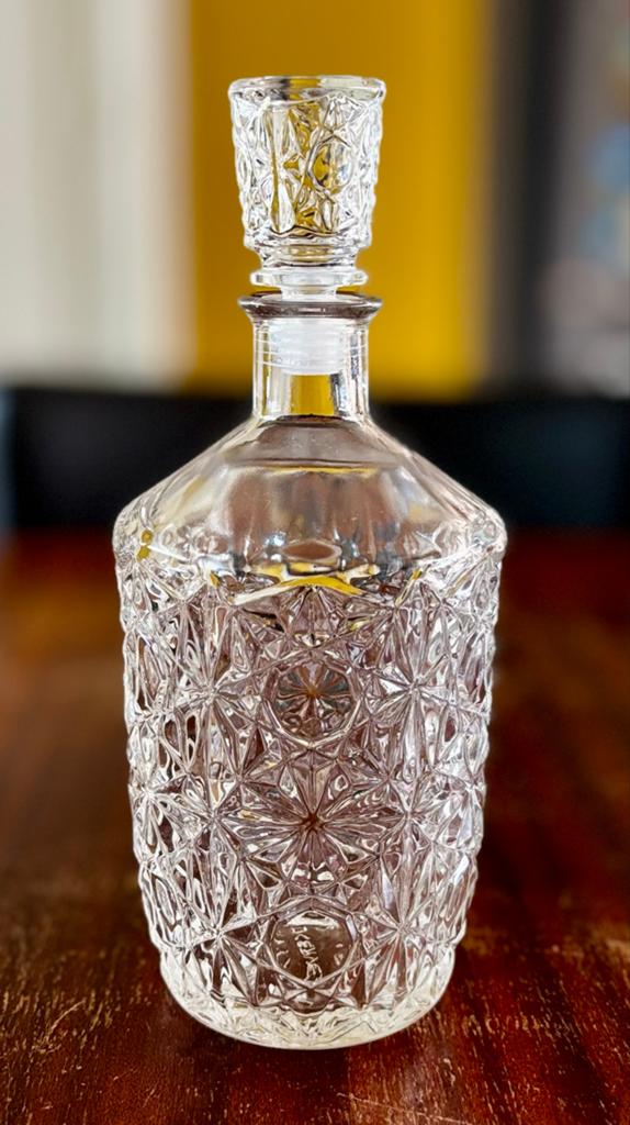 Vintage glazen Karaf met Stop - Elegant Design, Ophalen of Verzenden