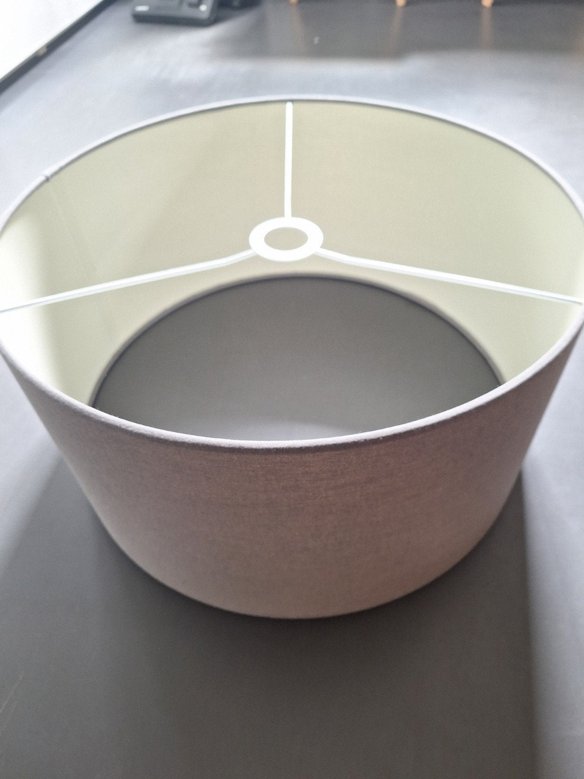 Lampenkap antraciet, Huis en Inrichting, Ophalen, Rond, 25 cm, Zo goed als nieuw