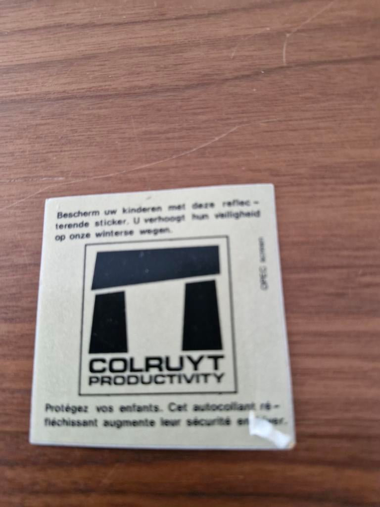 7813 Colruyt Reflecterende Sticker - Veiligheid Kinderen, Ophalen of Verzenden, Zo goed als nieuw, Overige typen