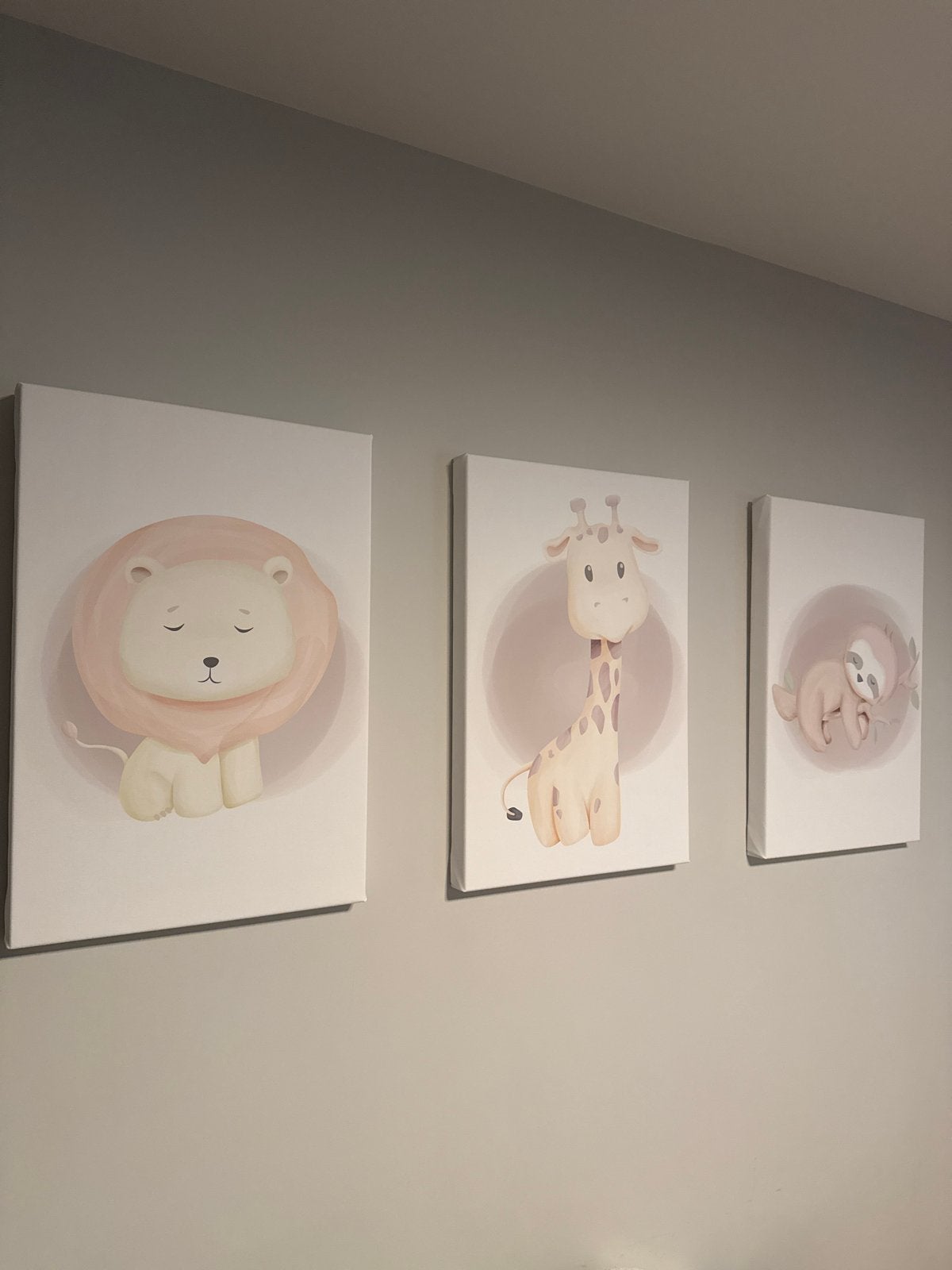 Canvas kinderkamer schilderijen set van drie, Huis en Inrichting, Woonaccessoires | Schilderijen, Tekeningen en Foto's, Ophalen