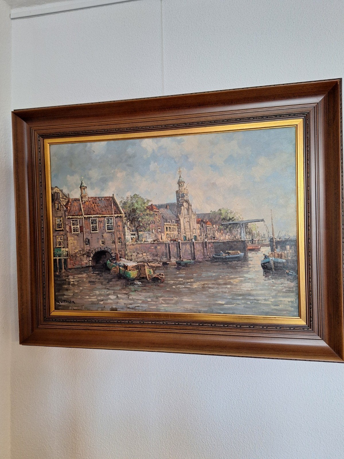 A.v. Unen/ Delfshaven., Antiek en Kunst, Ophalen, Stads- / dorpsgezicht
