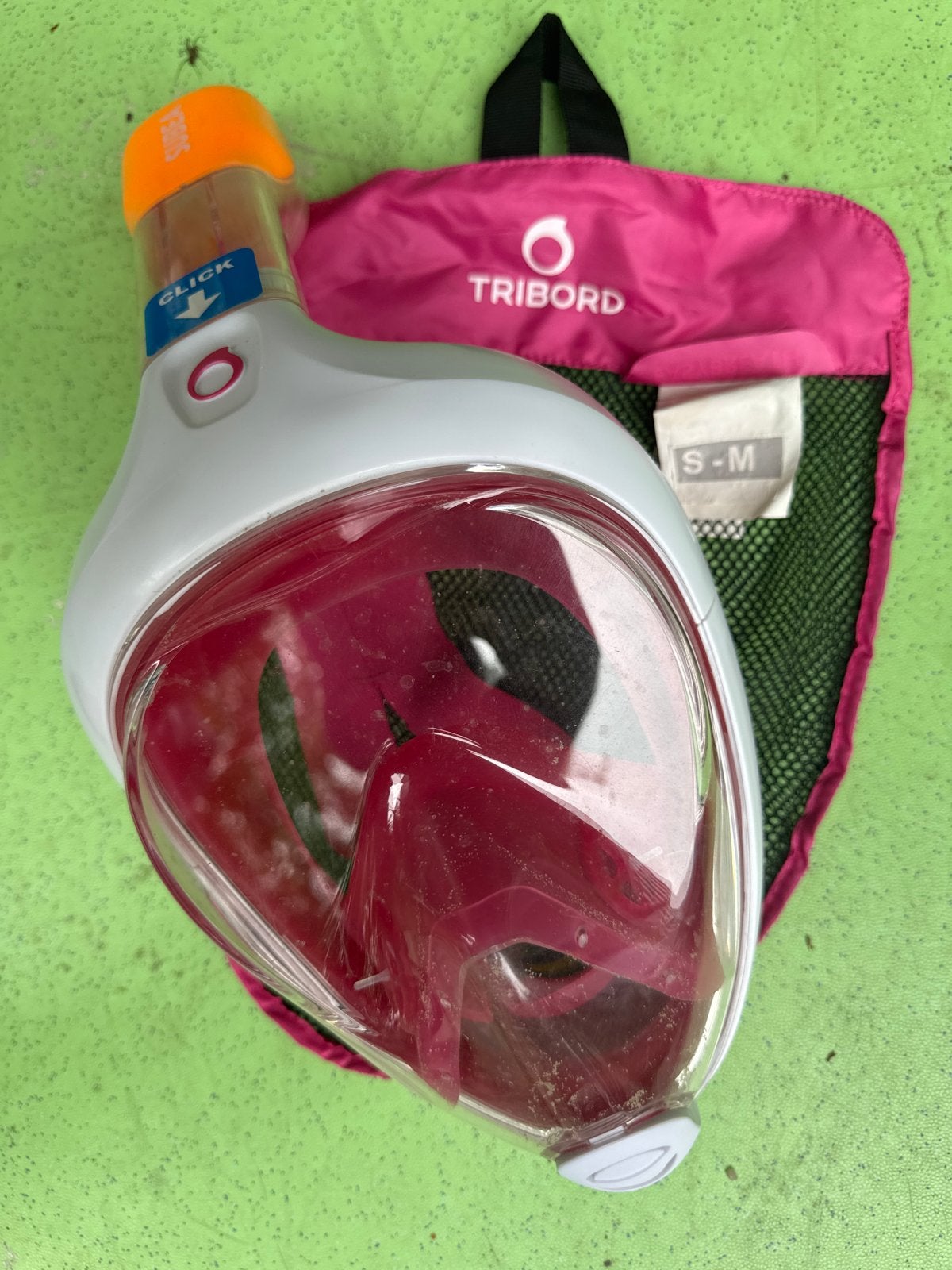 Duikmasker Tribord Easybreath - ZGAN, Ophalen of Verzenden, Zo goed als nieuw, Duikbril of Snorkel