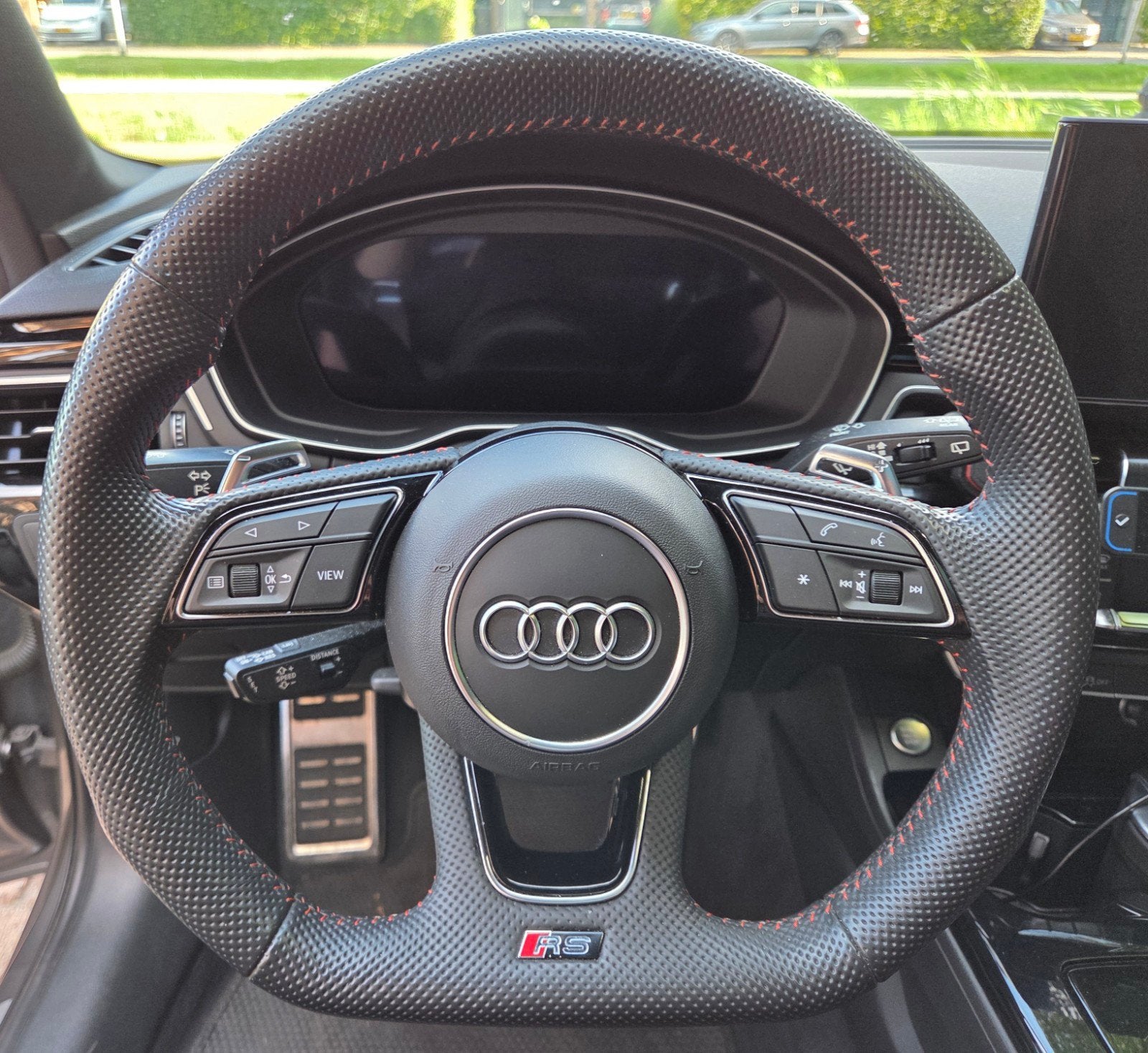 Origineel audi  rs4/ rs5 afgevlakt geperforeerd  stuur, Auto-onderdelen, Ophalen of Verzenden, Gebruikt, Audi