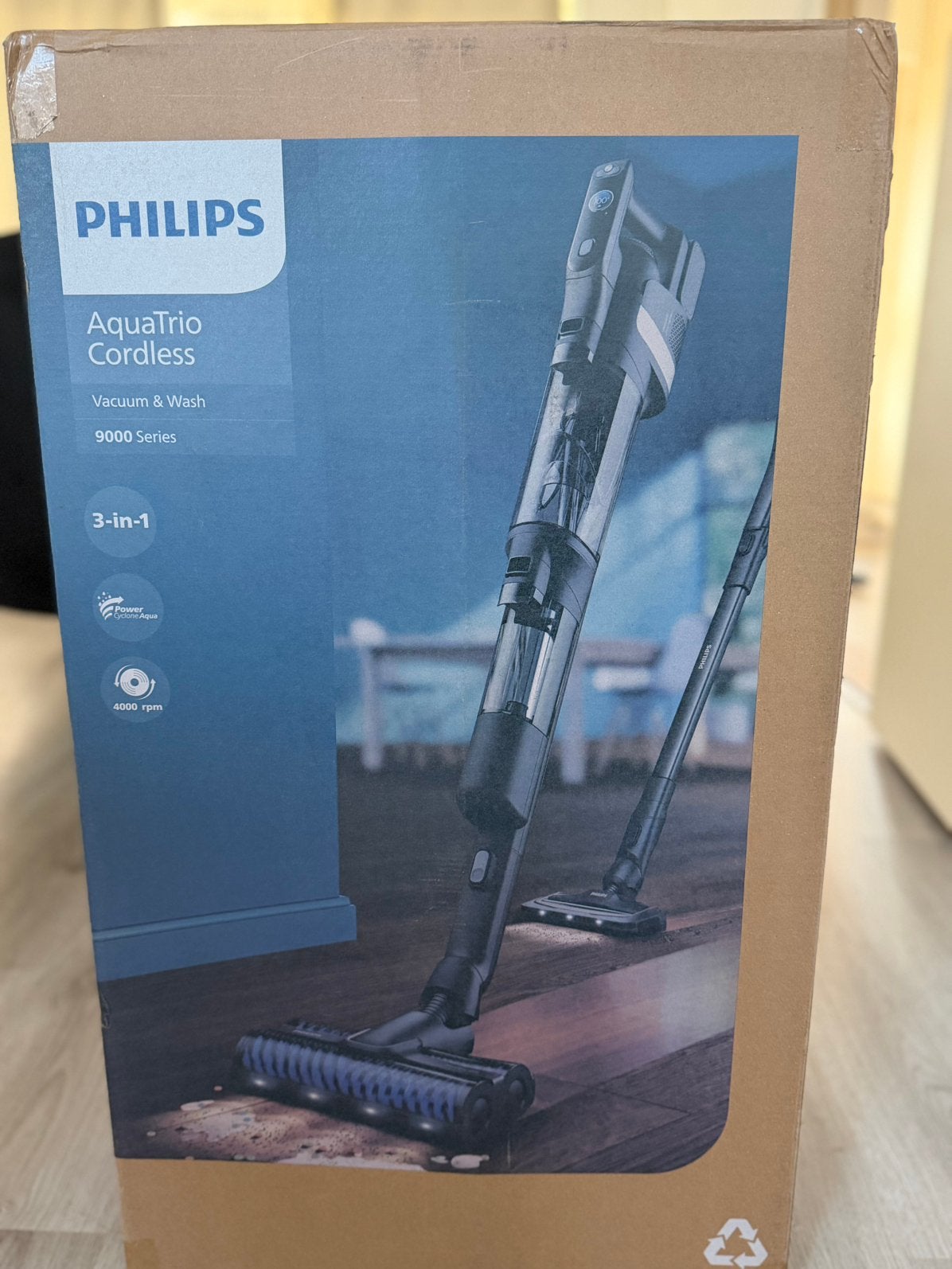De Philips AquaTrio XW9463/11 / 3-in-1, Witgoed en Apparatuur, Stofzuigers, Philips, Draadloos, Ophalen of Verzenden, Zo goed als nieuw