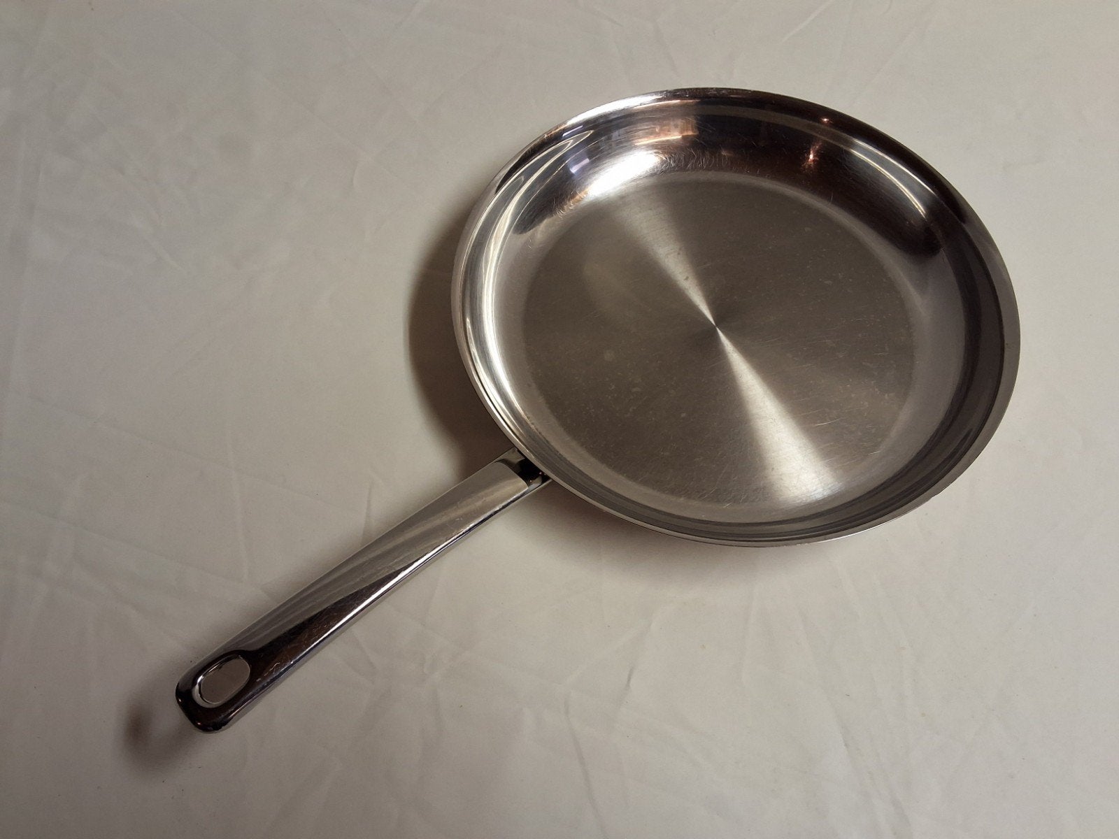 Reppel RVS Koekenpan 28 cm - Made in Belgium, Koekenpan, Gebruikt, Ophalen of Verzenden, Rvs