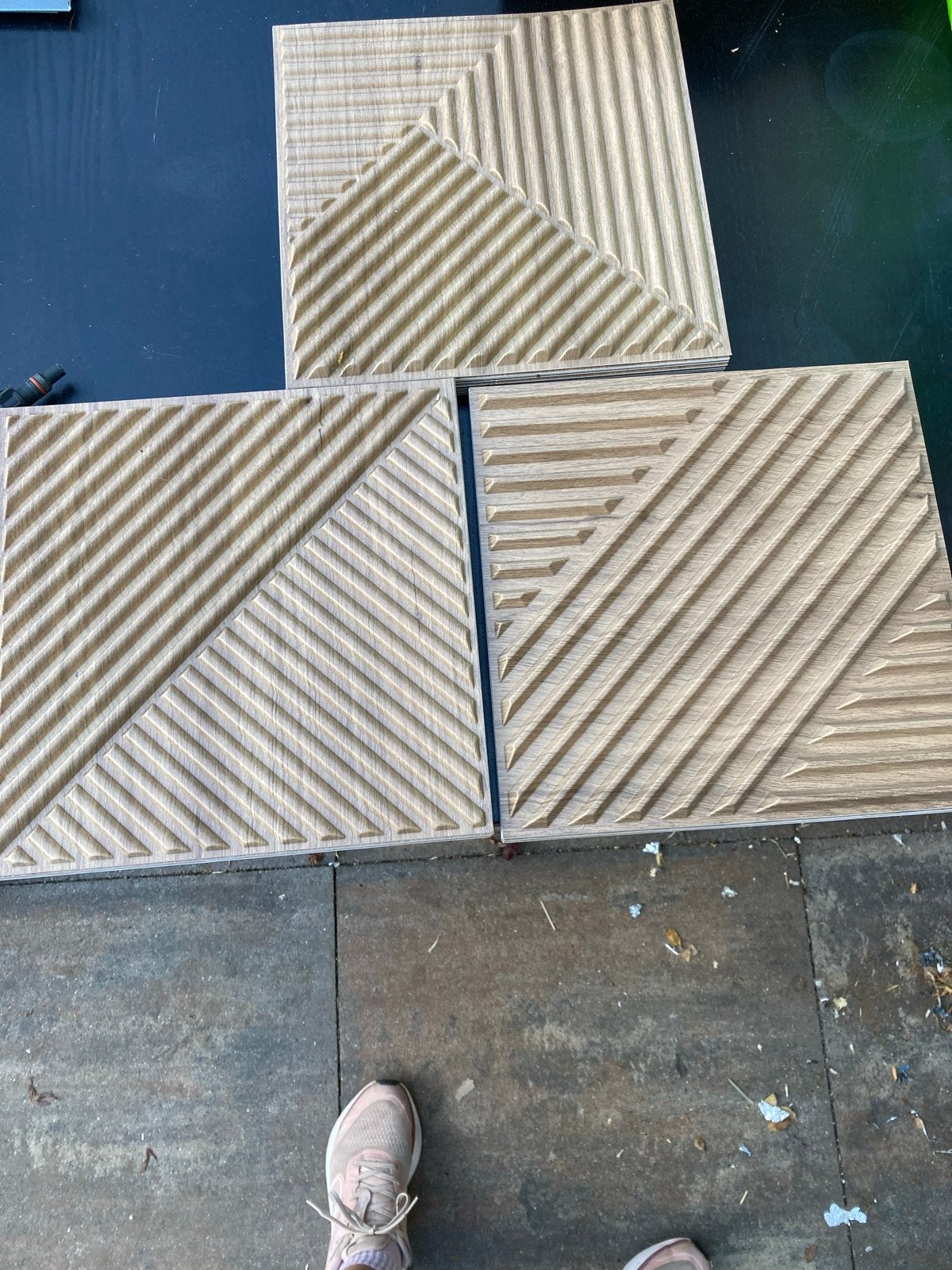 Houten 3D Wandpanelen - Set van 3, Doe-het-zelf en Verbouw, Platen en Panelen, Ophalen of Verzenden, Nieuw