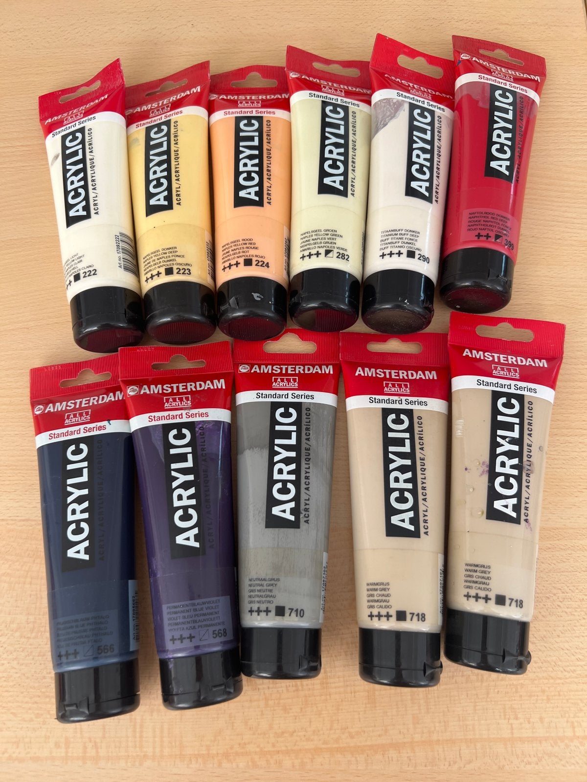 Amsterdam Acrylverf - 11 stuks - Diverse Kleuren, Hobby en Vrije tijd, Schilderen, Ophalen of Verzenden, Gebruikt, Acrylverf