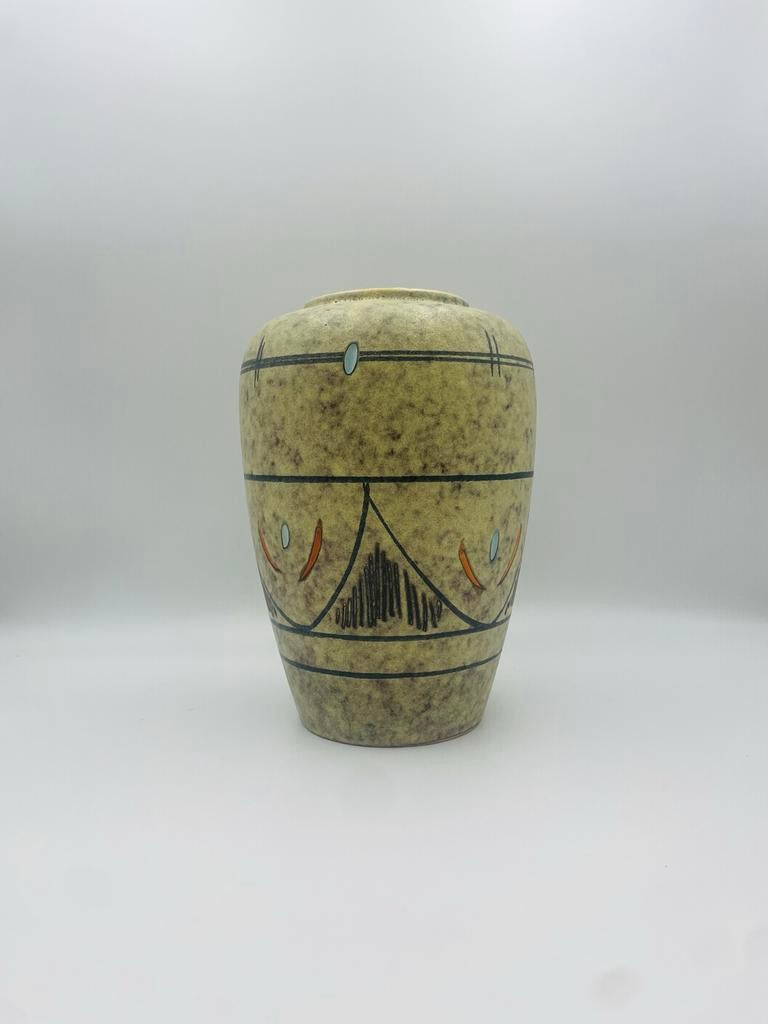 Vintage Grote West Duitse Vaas - Uniek Design, Antiek en Kunst, Ophalen of Verzenden