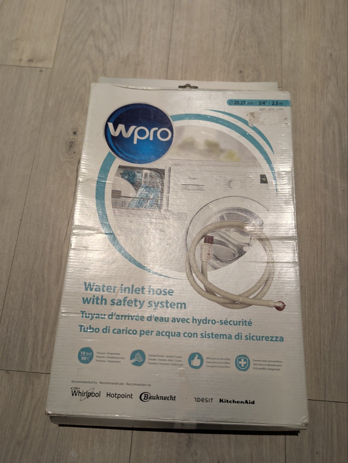 Wpro Waterinlaatslang met veiligheidssysteem 2.5m, Ophalen, Nieuw