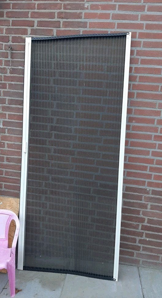 Luxaflex Plissé Muggenhor RAL 9001 - 96x197.1 cm, Ophalen, Kunststof, Gebruikt, 80 tot 100 cm