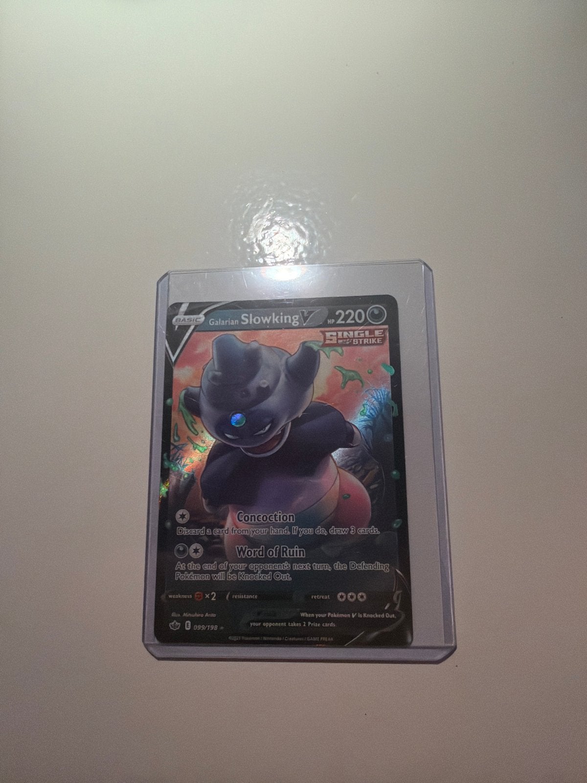 Galarian Slowking V Pokémon kaart (099/198) psa 10 waardig, Ophalen of Verzenden, Zo goed als nieuw, Losse kaart, Foil