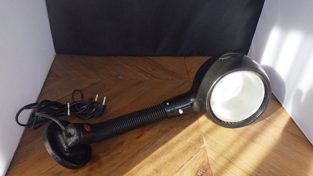 mooie zwarte deense lamp, Gebruikt, Zwart, Ophalen of Verzenden, Metaal