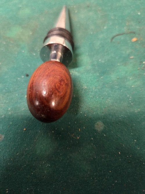 wijnflesstop mahogany knop, Ophalen of Verzenden