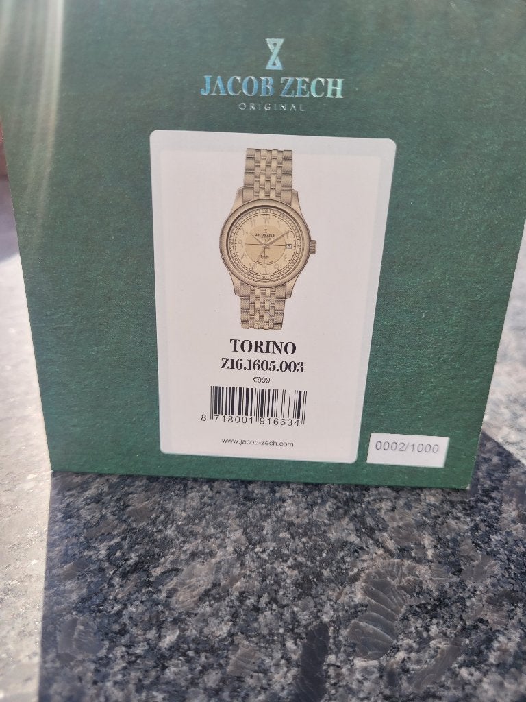 Jacob Zech Torino Limited Edition Nummer 2! SEIKO Nieuw!, Sieraden, Tassen en Uiterlijk, Zwart, IOS, Nieuw, Ophalen of Verzenden
