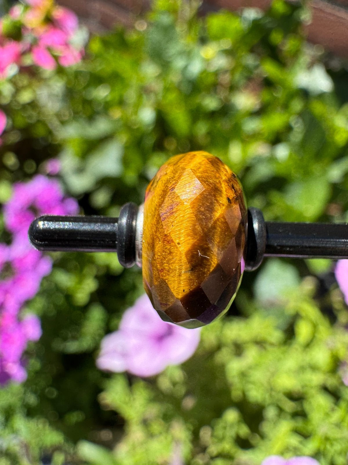Trollbeads GELE TIJGEROOG, Sieraden, Tassen en Uiterlijk, Bedels, Ophalen of Verzenden, Zo goed als nieuw, Edelsteen, Trollbeads