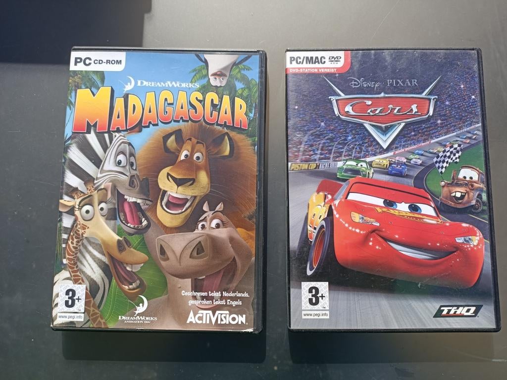 Madagascar PC-CD-ROM en cars PC/MAC disney pixar, 1 speler, Ophalen of Verzenden, Vanaf 3 jaar