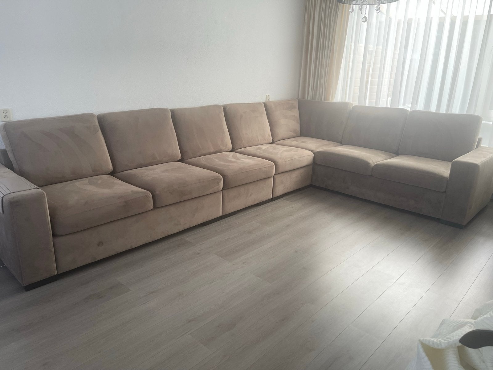 Grote 7-zits hoekbank 3x2 meter in zeer goede staat, Huis en Inrichting, Hoekbank, 300 cm of meer, Ophalen of Verzenden, Zo goed als nieuw
