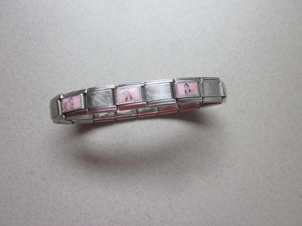 UBERRY Stainless Steel kinder rek armband met K3 -4 foto's, Ophalen of Verzenden, Gebruikt, Zilver, Staal