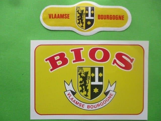 bieretiket Belgie 9-6 (B2 C30) bios, Verzamelen, Biermerken, Ophalen of Verzenden, Gebruikt, Overige typen, Overige merken