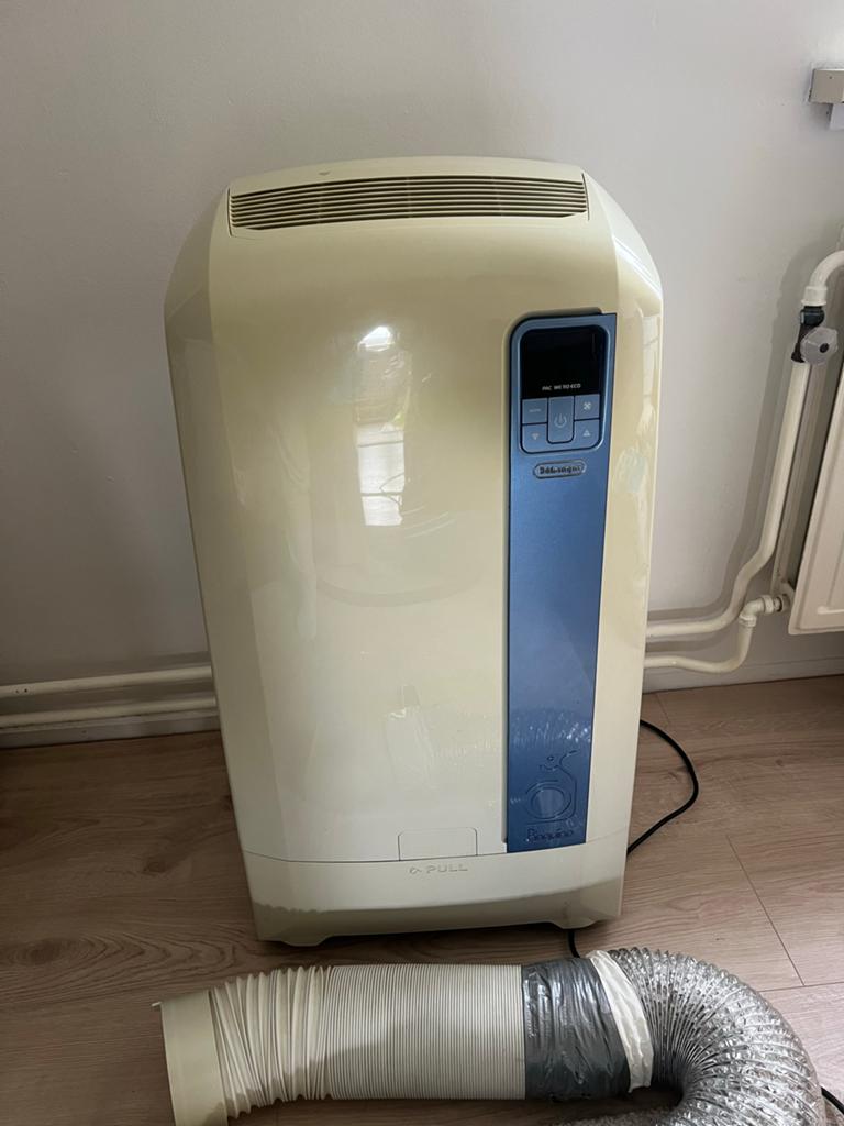 Delonghi Mobiele Airco Pinguino PAC N82 ECO met afstandsbedi, Ophalen, Gebruikt, 3 snelheden of meer, Koelen en Ontvochtigen