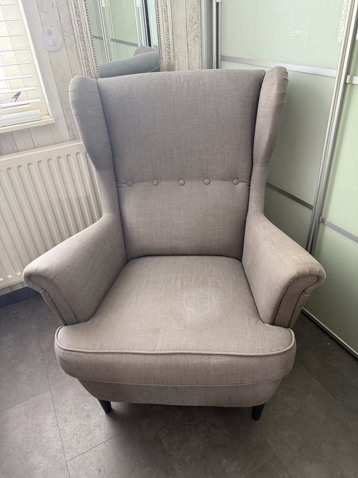 Comfortabele fauteuil  Strandmon IKEA - Hoes vervangbaar, Ophalen, Gebruikt, Stof, 75 tot 100 cm
