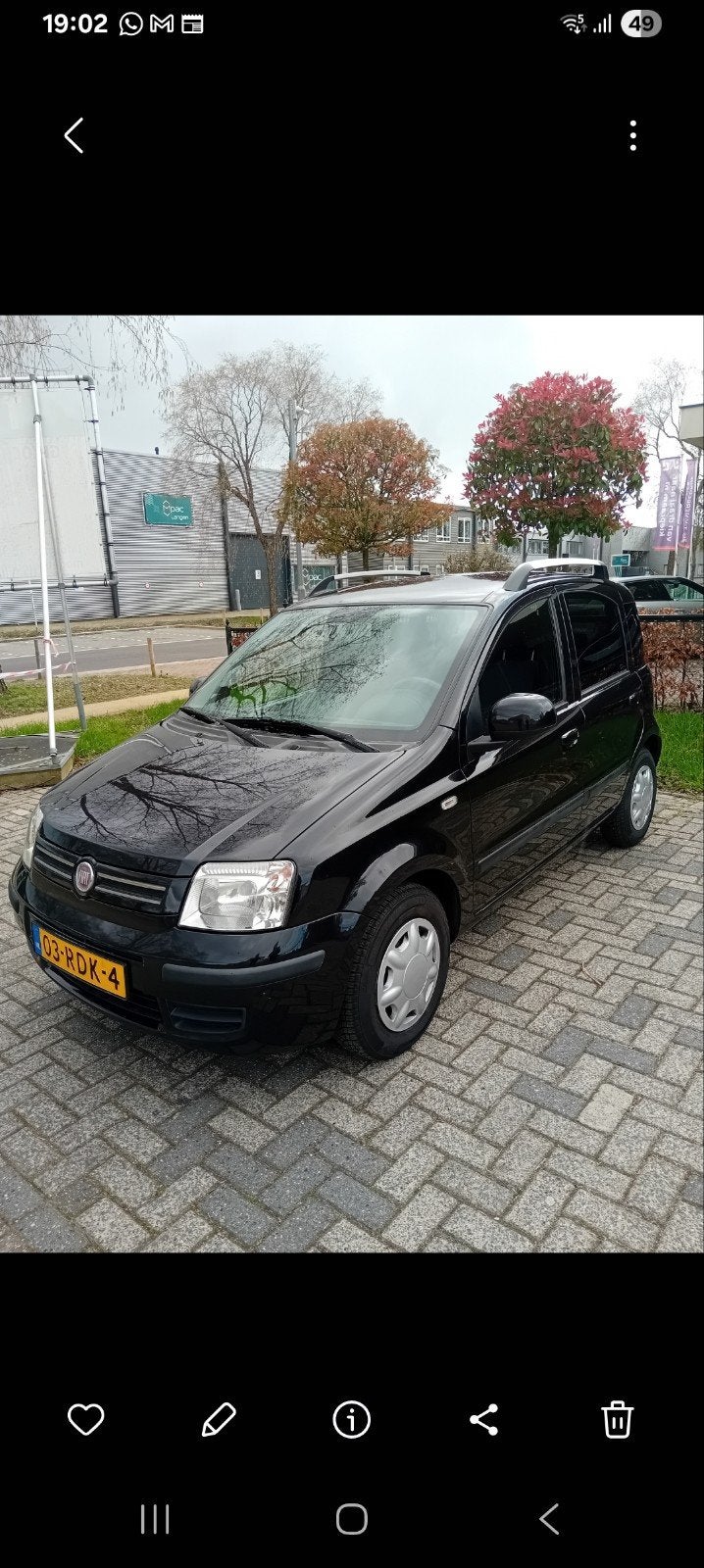 Fiat Panda 1.2 2011 Zwart, Auto's, 1242 cc, Zwart, Origineel Nederlands, Handgeschakeld