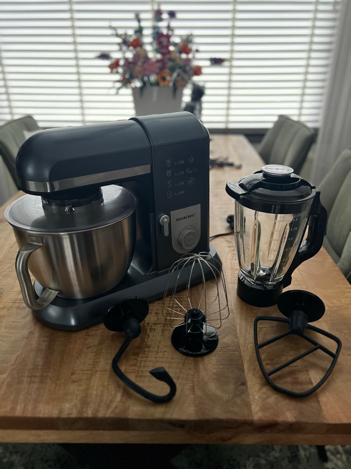 SilverCrest Keukenmachine met Blender, 1 tot 2 liter, 3 snelheden of meer, Ophalen of Verzenden, Zo goed als nieuw