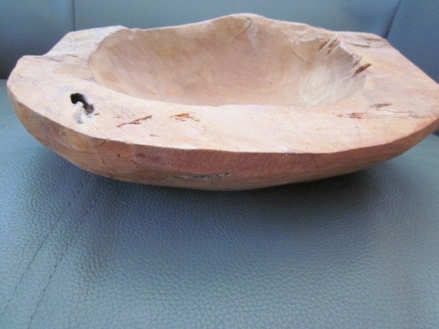 Robuuste houten fruitschaal buitenmaat: 27-25-7cm, Huis en Inrichting, Ophalen of Verzenden, Zo goed als nieuw, Bruin, Hout
