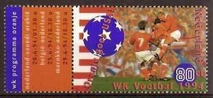 Nederland NVPH nr 1614 postfris WK Voetbal USA 1994, Postzegels en Munten, Ophalen of Verzenden, Na 1940, Postfris