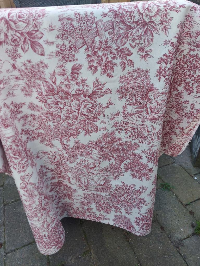 Prachtige nieuwe lap stof met Franse Toile de jouy prent, 120 cm of meer, Nieuw, Ophalen of Verzenden, Katoen