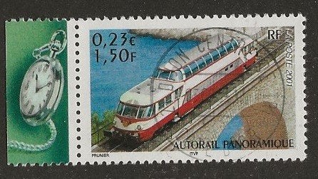 Frankrijk 291, trein, Verzenden, Gestempeld