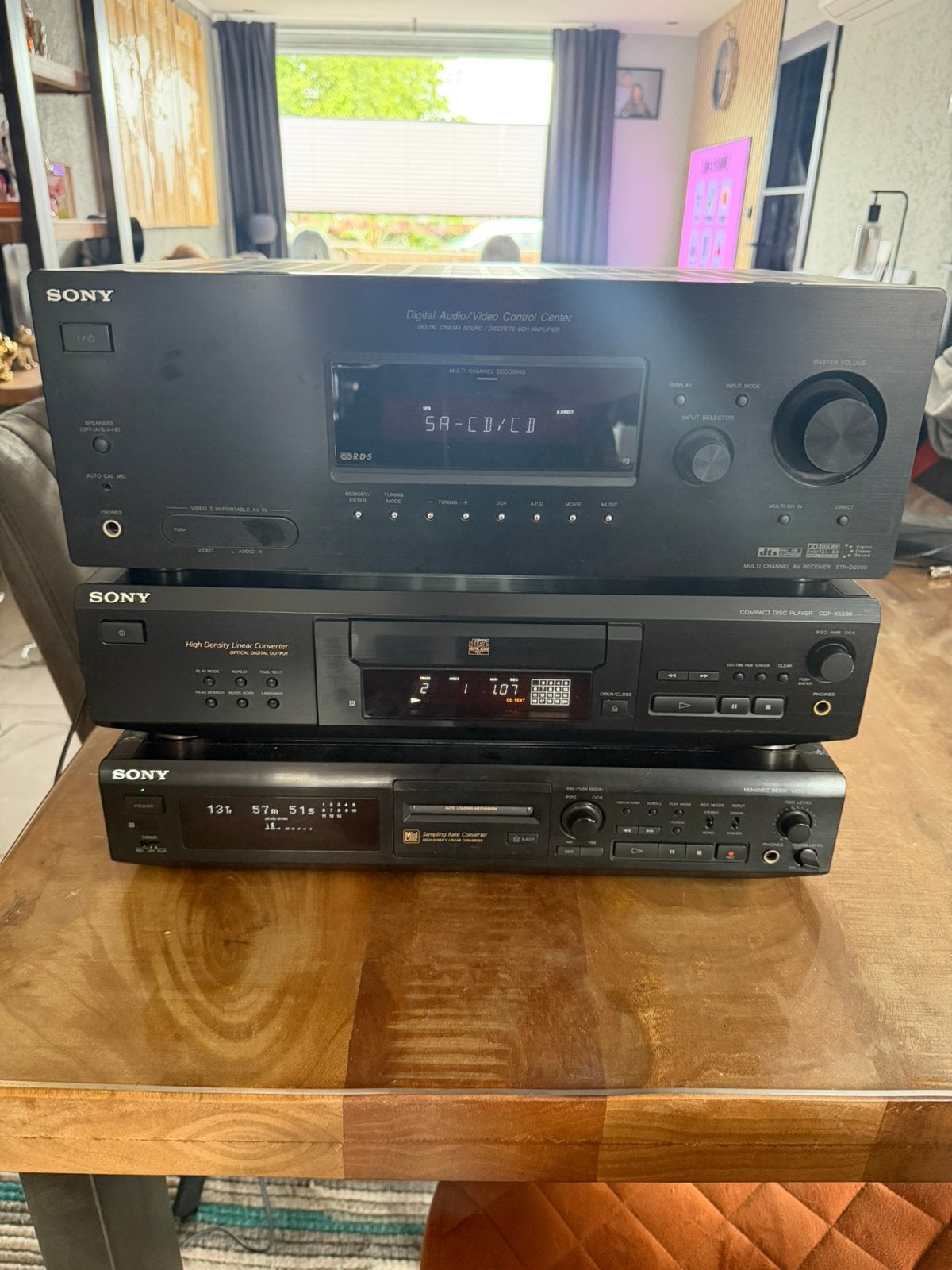 Sony stereo installatie losse componenten cd minidisc, Ophalen of Verzenden, Zo goed als nieuw, Sony, Losse componenten