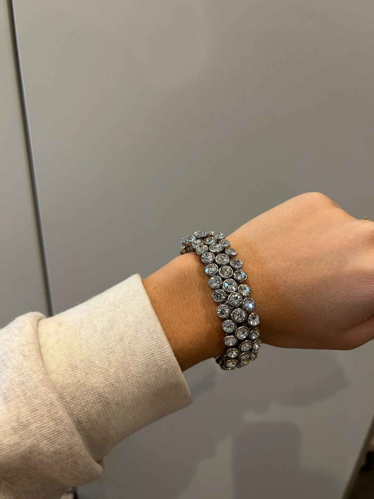 Armband, Staal, Ophalen of Verzenden, Zo goed als nieuw, Zilver