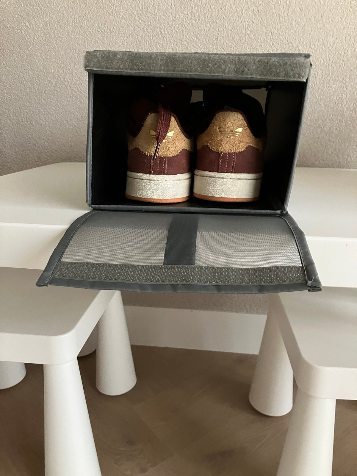 12 IKEA Skubb schoenen opbergdozen - Grijs, Ophalen of Verzenden, Gebruikt, Grijs, Textiel