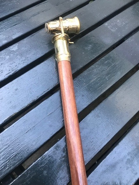 mooie houten wandelstok met kijker!, Diversen, Wandelstokken, Ophalen of Verzenden, Zo goed als nieuw