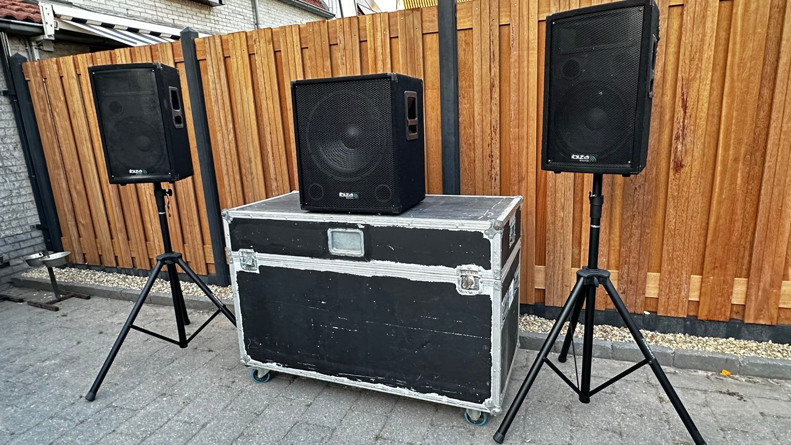Ibiza Sound CUBE1512 Actieve Subwoofer en Speakerset, Audio, Tv en Foto, Gebruikt, Subwoofer, AUX-ingang, Ophalen