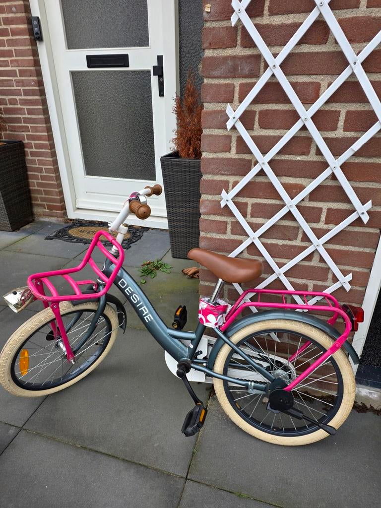 Kinderfiets Desire 18 inch met voordrager, Fietsen en Brommers, Ophalen, Zo goed als nieuw, 16 tot 20 inch, Desire
