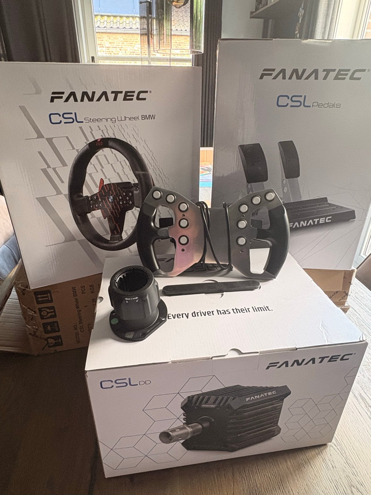 Fanatec CSL DD, CSL Pedals en CSL Stuurwiel BMW, Racestuur, Ophalen of Verzenden, Zo goed als nieuw, Verstelbaar