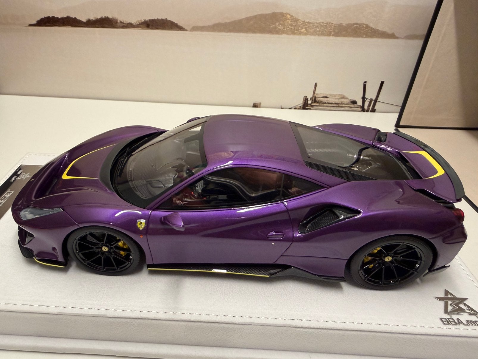 1:18 BBA Ferrari 488 PISTA Hong Kong Purple, Ophalen of Verzenden, Nieuw, Auto, Overige merken