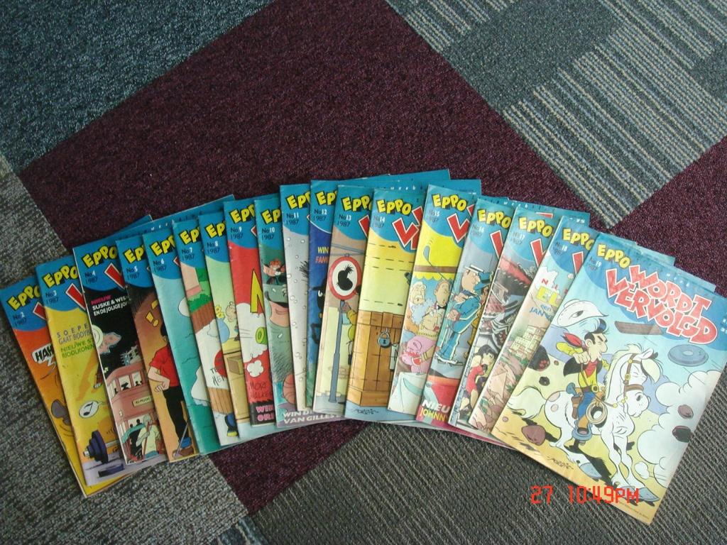 Eppo stripweekblad Wordt Vervolgt jaargang 1987, Boeken, Stripboeken, Gelezen, Meerdere stripboeken, Ophalen of Verzenden