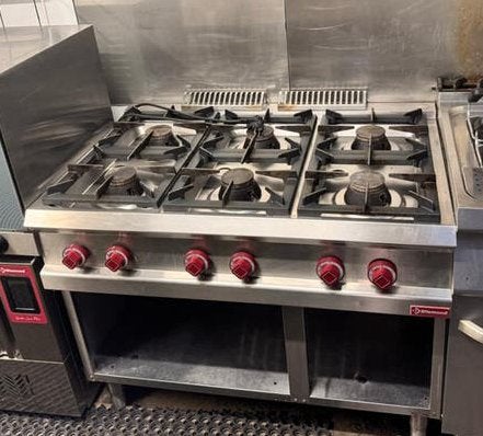 Diamond Horeca Gasfornuis met 6 branders, Ophalen, Gebruikt, Fornuis, Frituur en Grillen