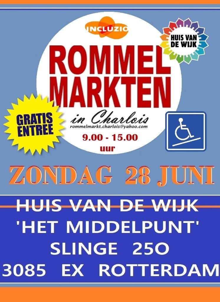 Rommelmarkt 28 Juni Rotterdam Zuid Slinge 250, Eén persoon