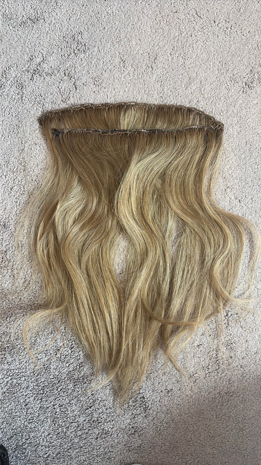 Hair extensions real human hair, Ophalen of Verzenden, Zo goed als nieuw, Pruik of Haarverlenging