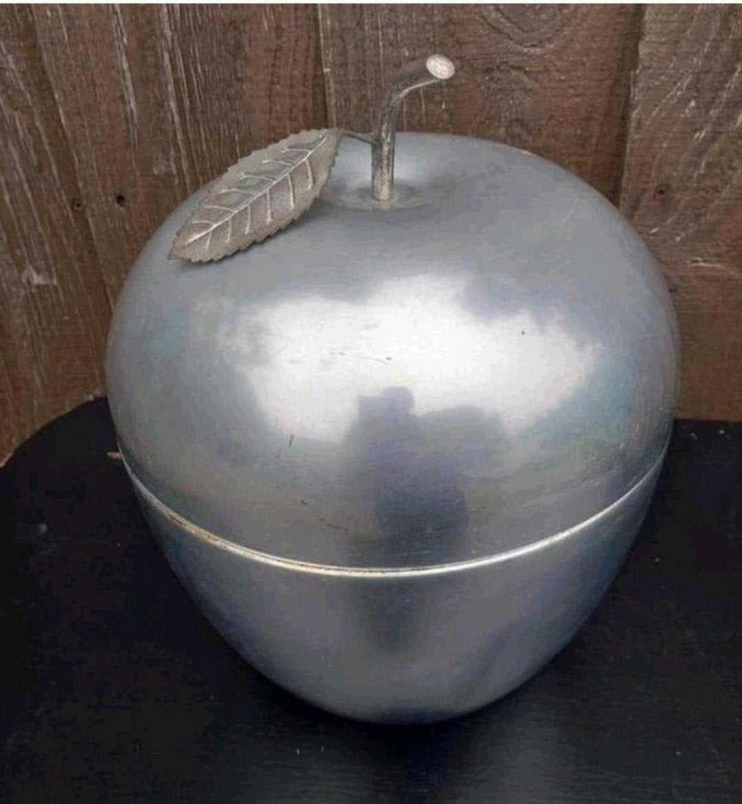 Vintage Aluminium Appel IJsemmer - Luxium Frankrijk, Ophalen of Verzenden