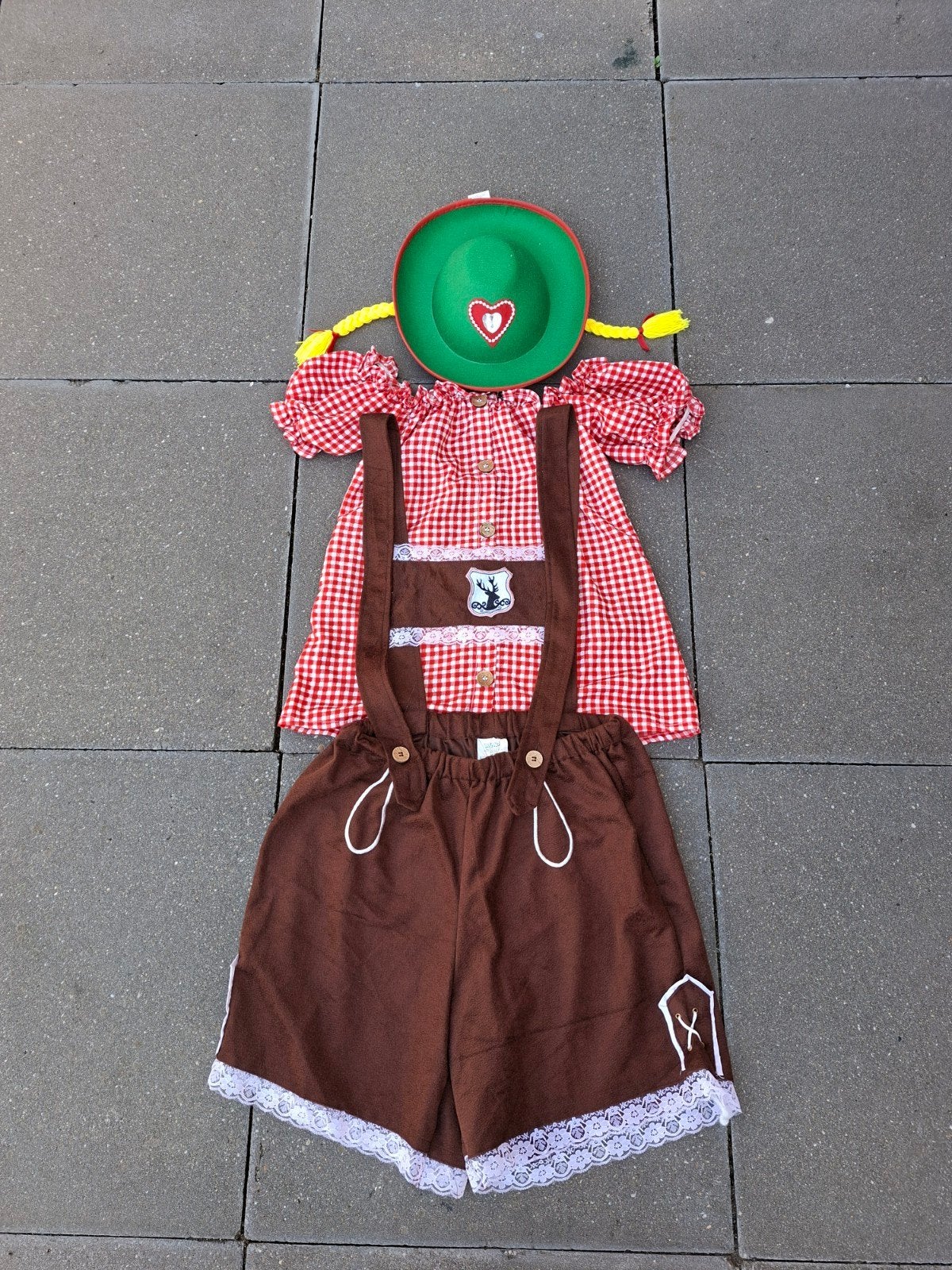 Oktoberfest Dirndl Kostuum Maat 36/38 met Hoedje, Kleding | Dames, Carnavalskleding en Feestkleding, Maat 38/40 (M), BOLAND, Ophalen of Verzenden