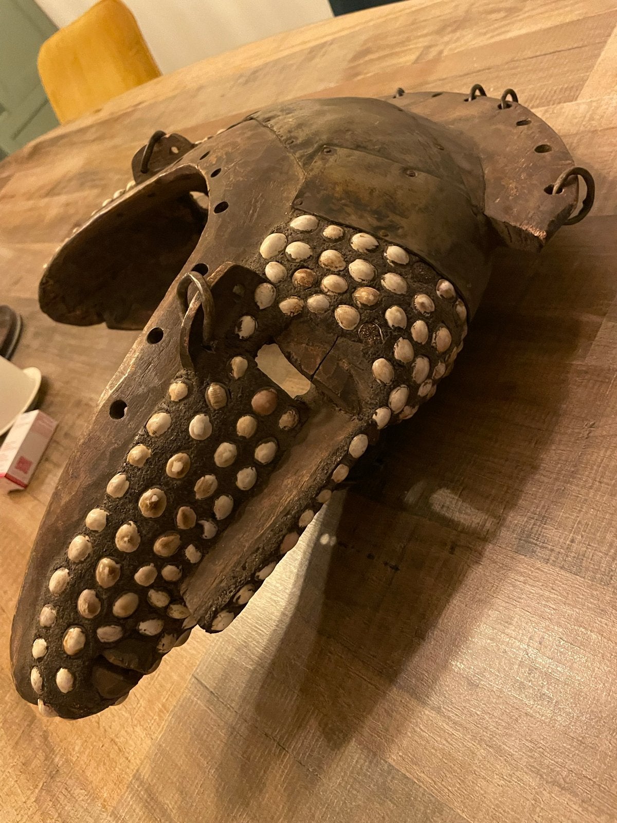 Uniek Malinees masker, Hout, Bruin, Afrika, Masker