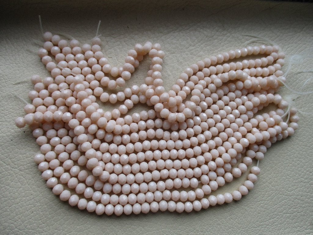partij zalmkleurige strengen tsjechische crystal kralen, Hobby en Vrije tijd, Kralen en Sieraden maken, Ophalen of Verzenden, Nieuw