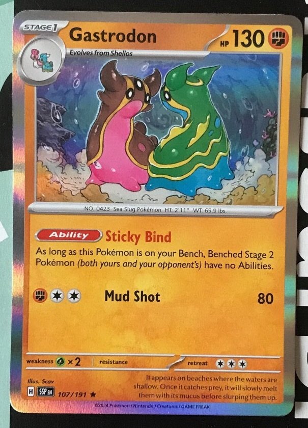 Pokemon - Gastrodon (SSP 107) Holo rare.., Ophalen of Verzenden, Nieuw, Losse kaart, Foil