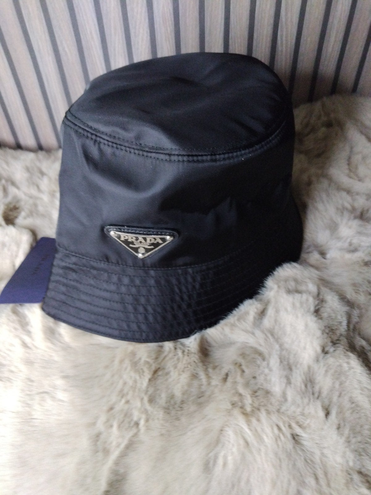 Bucket Hat Zwart, Prada, Hoed, Nieuw, One size fits all