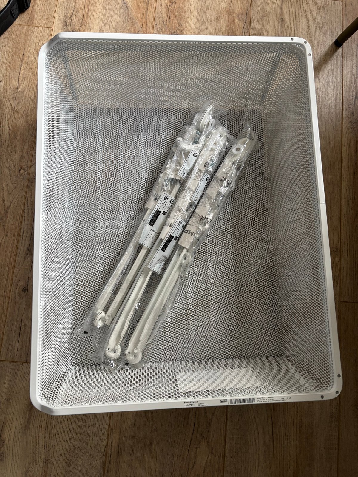 3x Nieuwe IKEA Komplement Manden 75x58 cm Wit met Rails, Ophalen, Nieuw